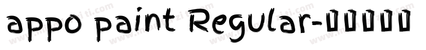 appo paint Regular字体转换
